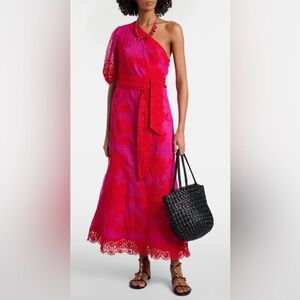 FARM Rio One Shoulder Pink Dress